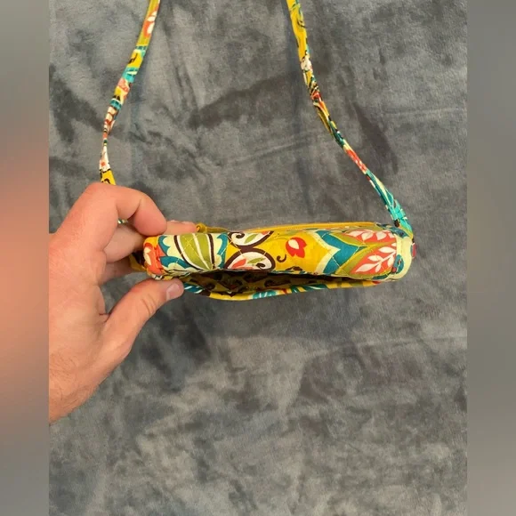 Vera Bradley Yellow Floral Small Purse With Shoulder Strap. Gently Used - Picture 5 of 8